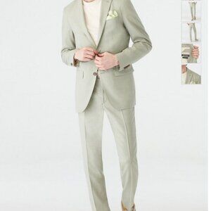 Stockport Wool Linen Light Sage Suit